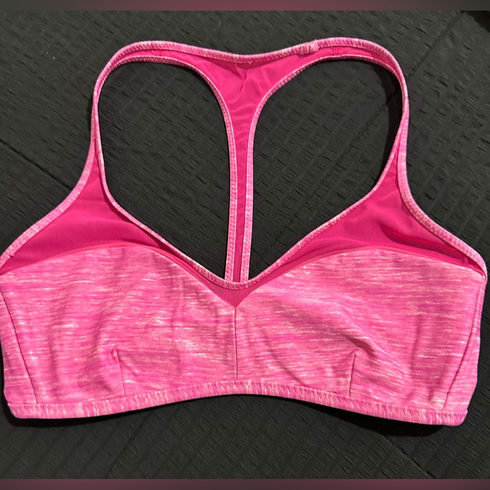 Lululemon Water Salty Swim Bra Mesh Beach 4 Reversible Bikini Pink White Pool